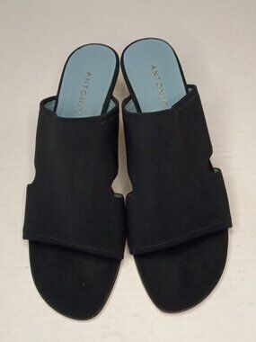 Antonio Melani Expand Black Block Heel Mule Women's Sandals 6.5M